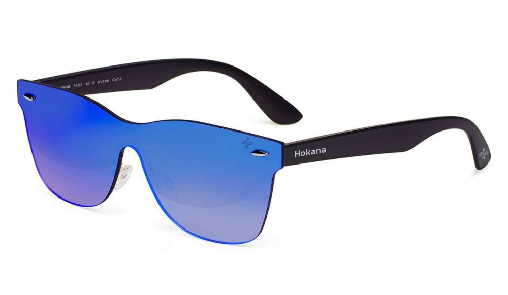 Sunglasses Hokana Taho TA02-black matt - blue